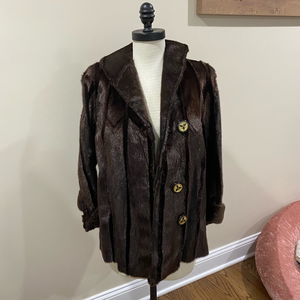 Real fur coat